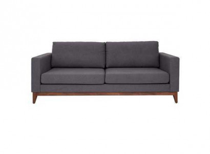 Gray two-seater designer 2-seater couch living room fabric upholstered sofa